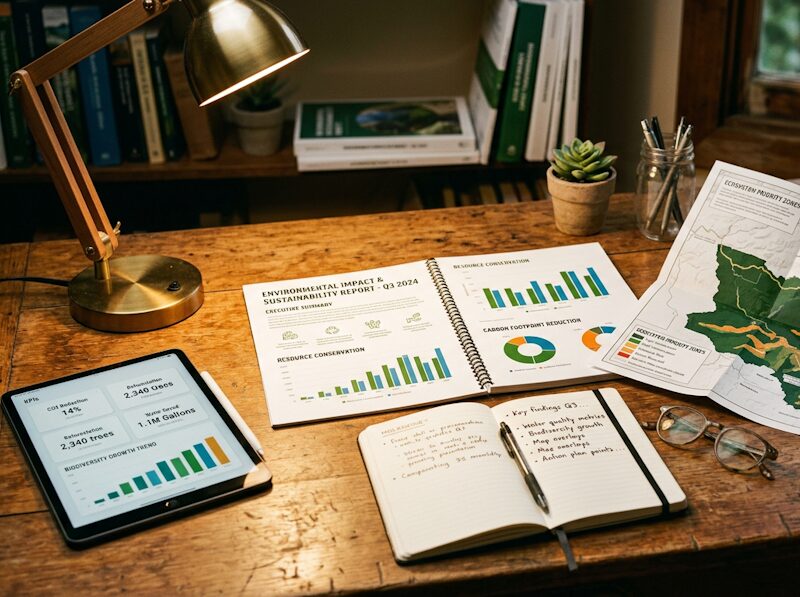 workspace dedicated to presenting environmental results